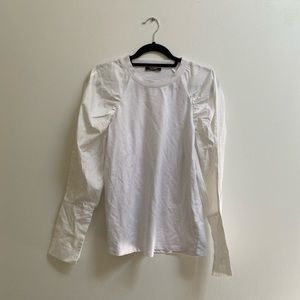 Zara Combination Poplin Crewneck M